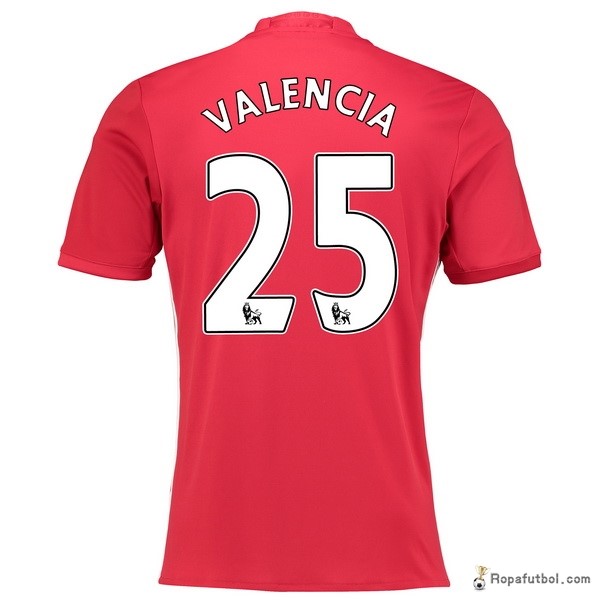 Camiseta Manchester United Replica Primera Ropa Valencia 2016/17 Rojo